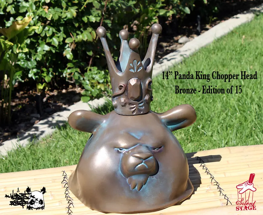 Aaron "Woes" Martin - Weathered Bronze Panda King Chopper Head W/Crown 14" 1