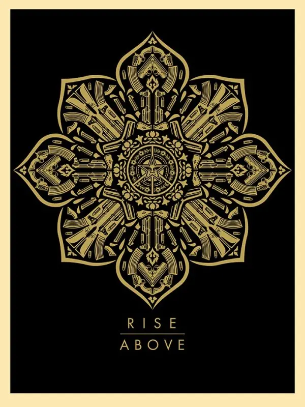 Shepard Fairey "Raise The Caliber Rise Above" Obey Print Ap 1