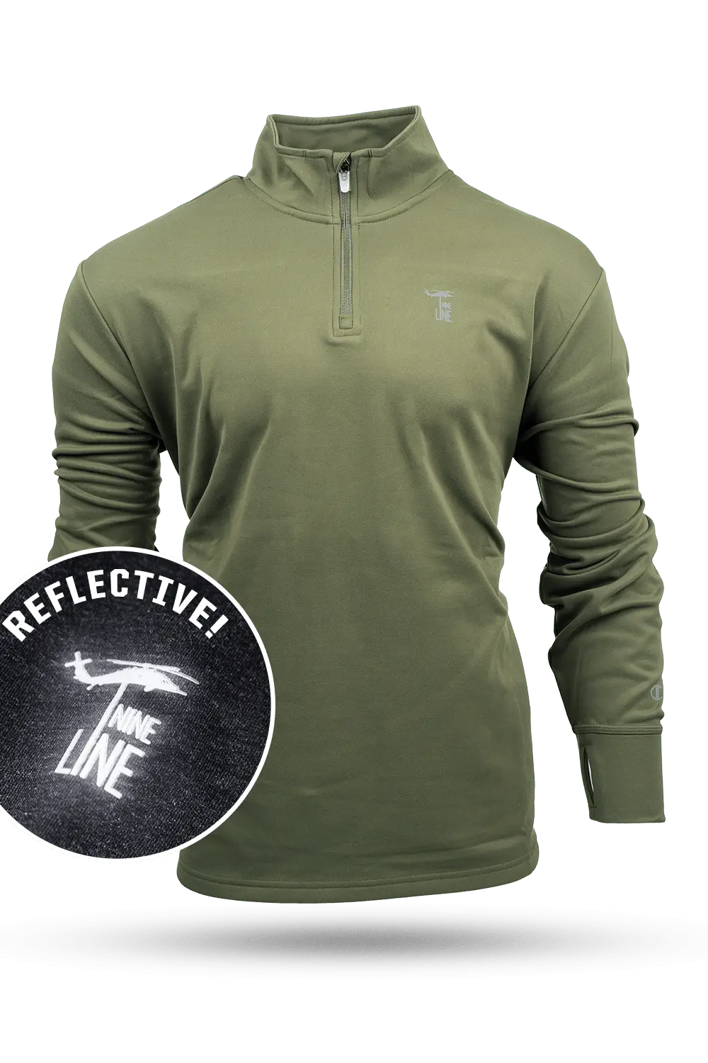 Champion™ Athletic 1/4 Zip Jacket With Reflective Dropline 1