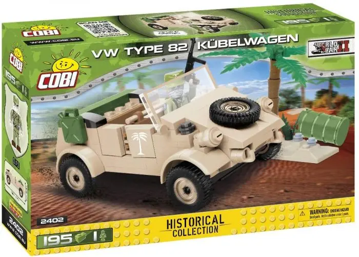 Cobi-2402 Cobi 195 Pcs Historical Collection  Wwii /2402/ Vw Typ 82 Kubelwagen 1