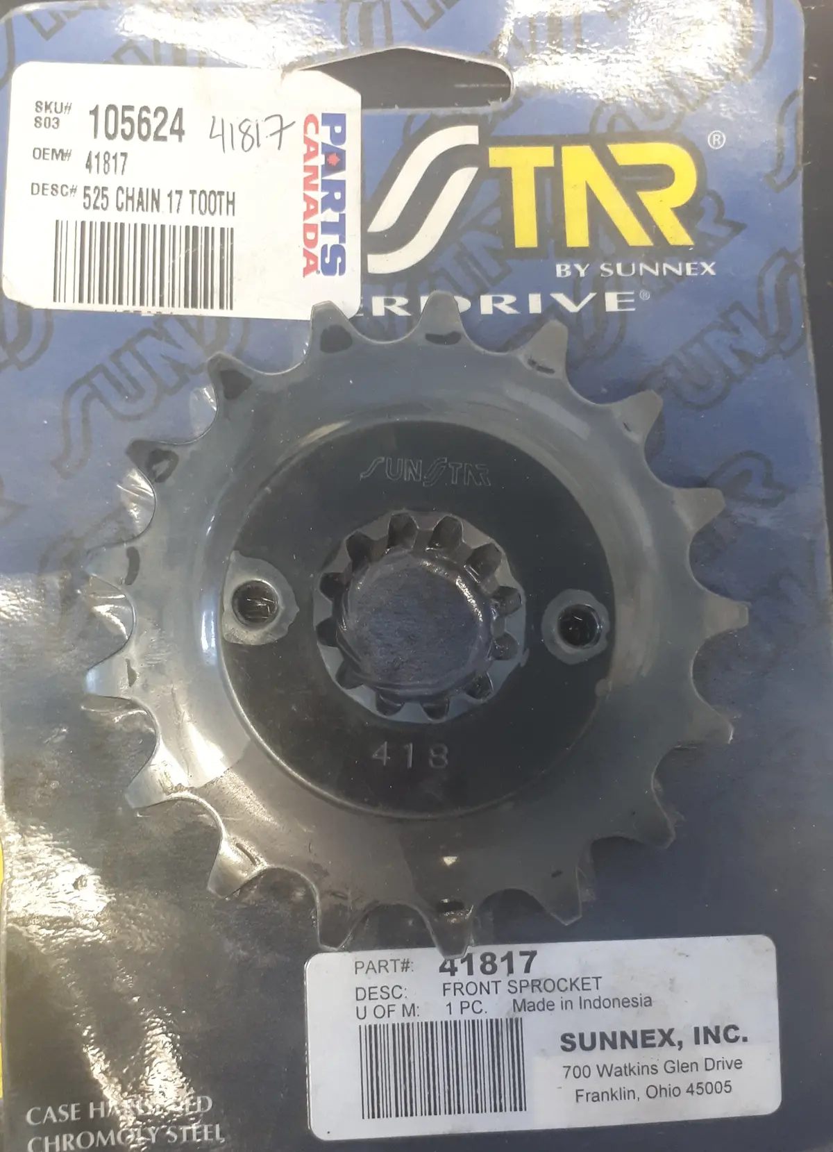 Vt750 Front 17T Sprocket 1