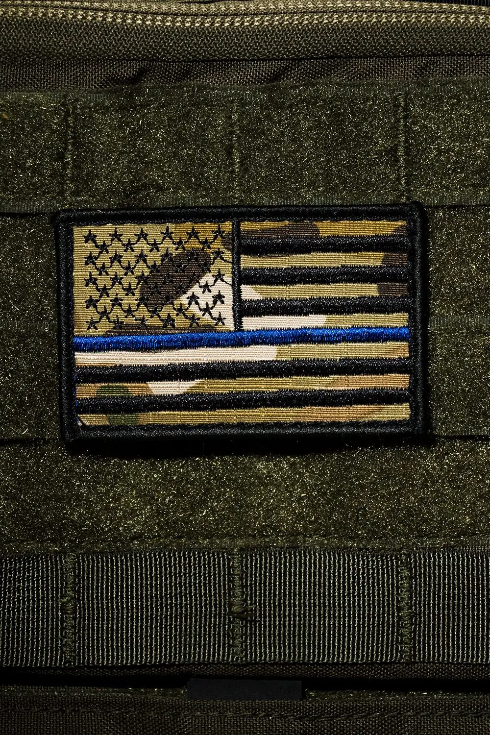 Dark Camo Thin Blue Line Patch 1
