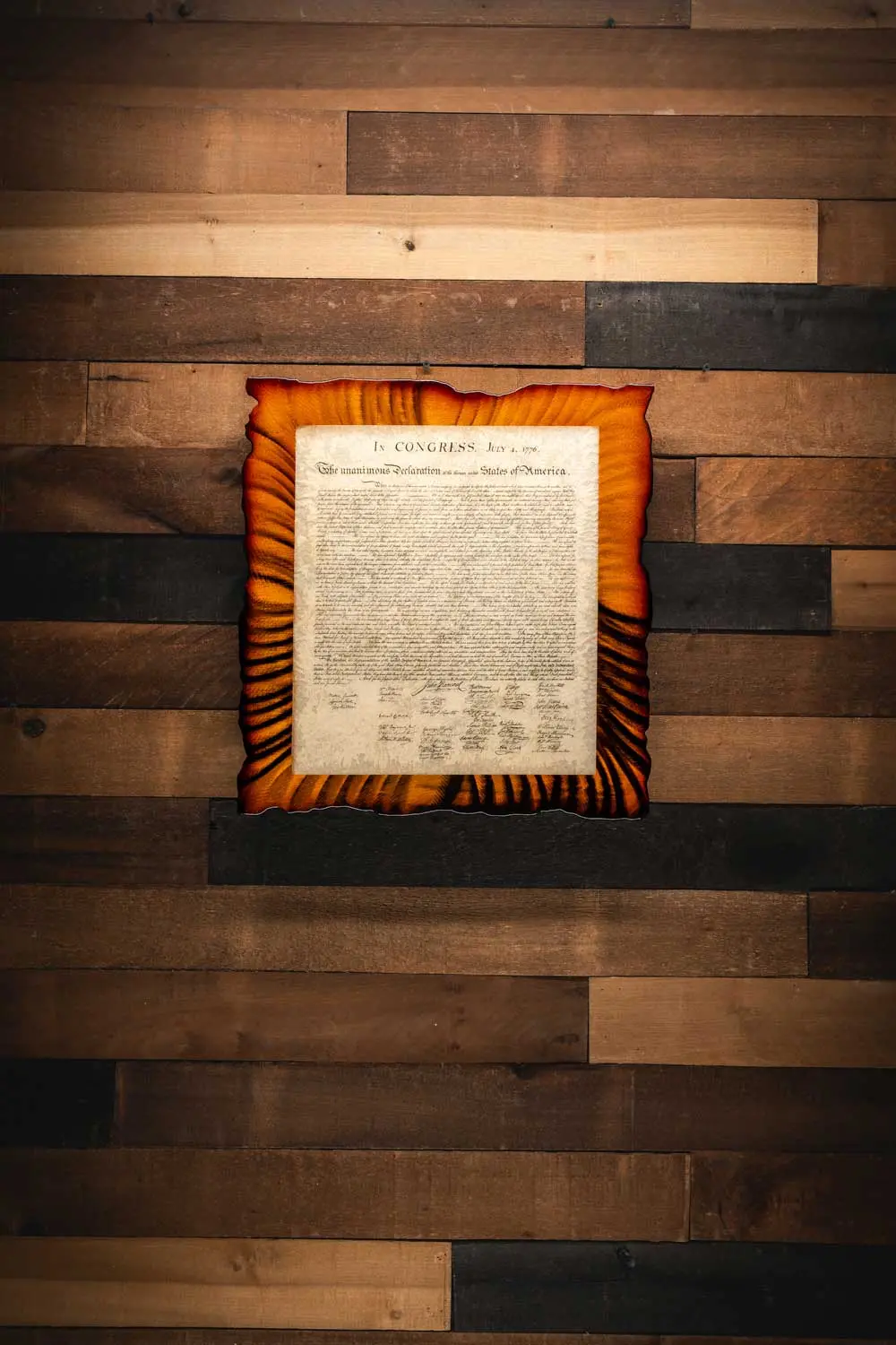 Declaration Of Independence - Molten Metal Wall Art 1
