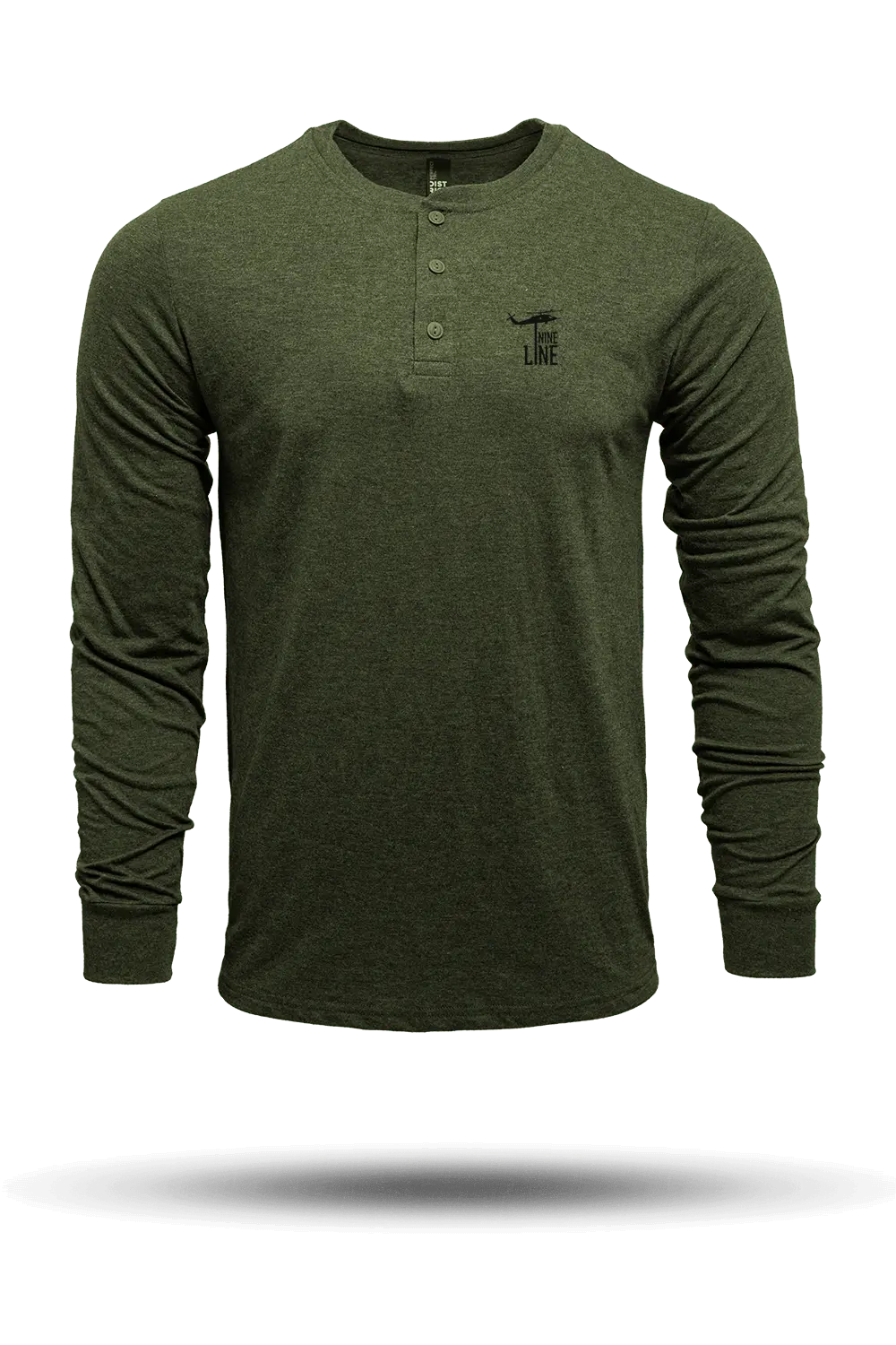 Dropline Vintage Henley Shirt – Long Sleeve Ribbed Cotton Top