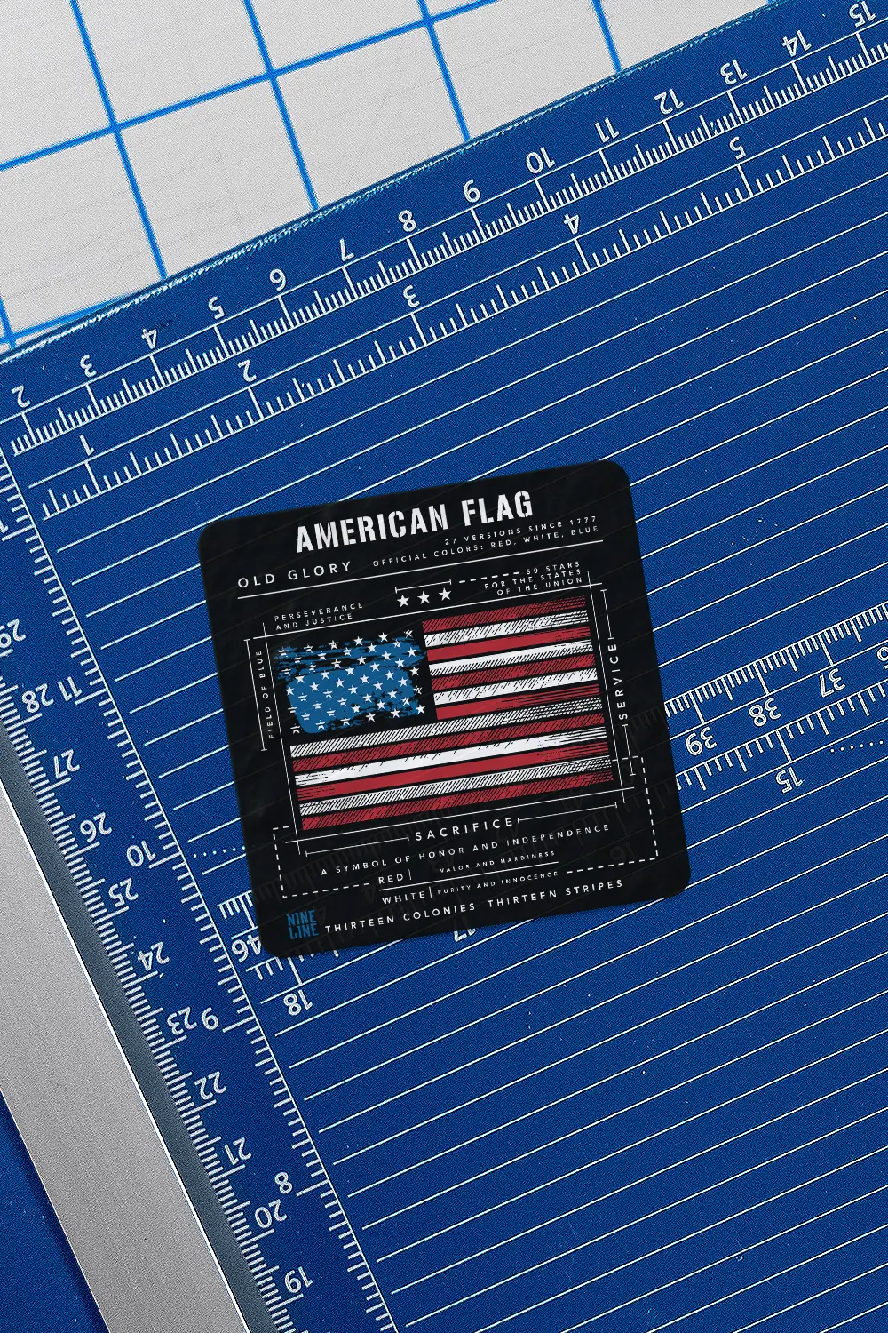 Flag Schematic - Sticker 1