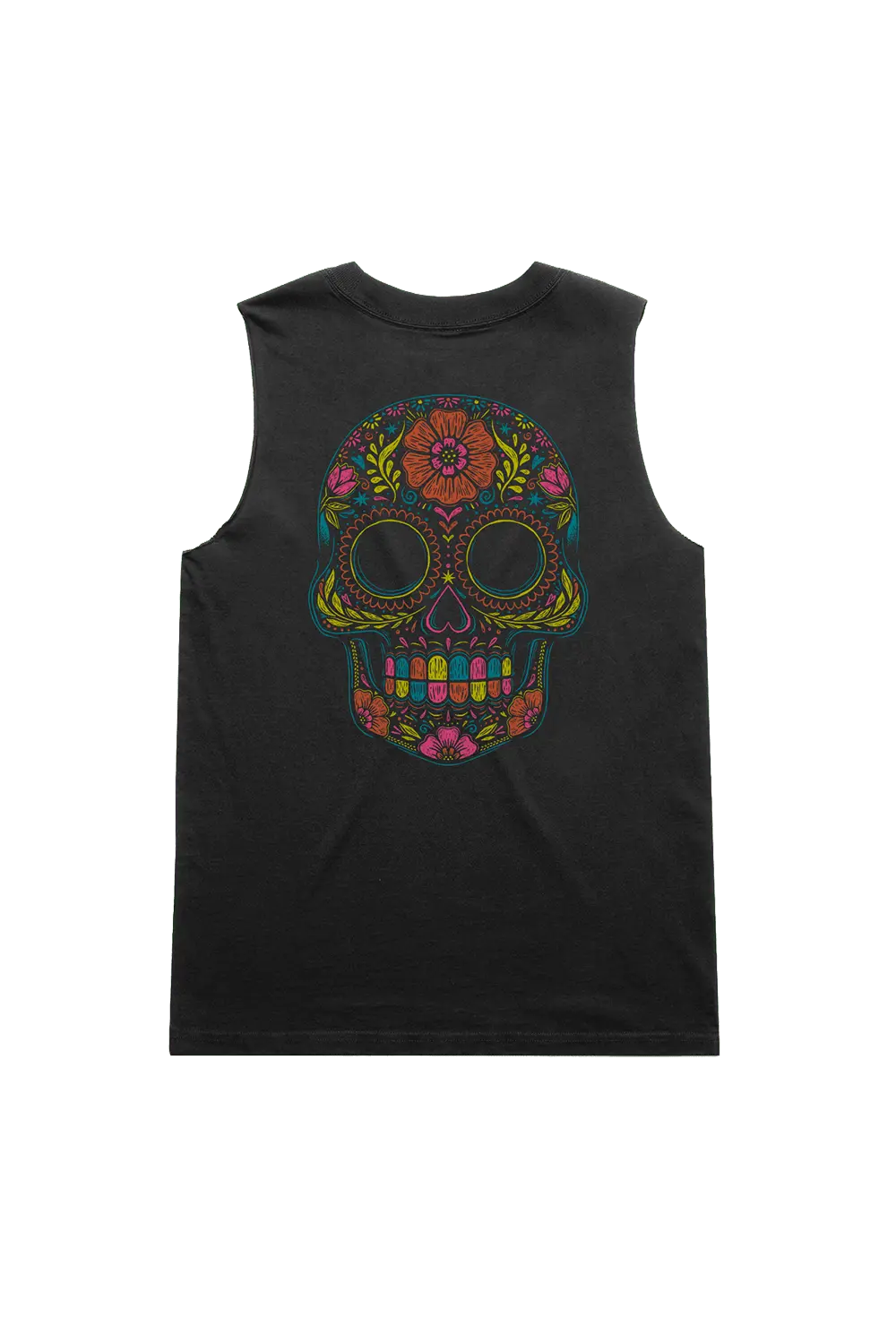 Flower Skull - Women's Muscle Tank Top 1