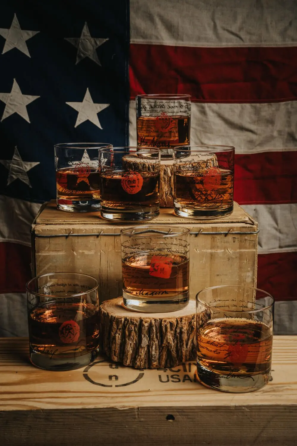 Founding Fathers Whiskey Glass Sets 8