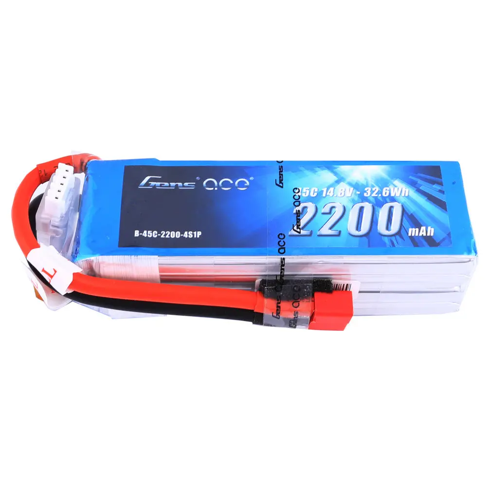 Gea4s220045d Gens Ace 2200Mah 14.8V 45C 4S1p Lipo Battery Pack With Deans Plug 1