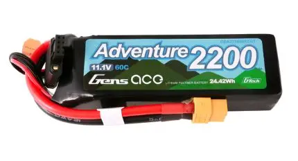 Gea223s60x6gt Gens Ace G-Tech 2200Mah 3S 11.1V 60C Lipo Xt60 Plug 1