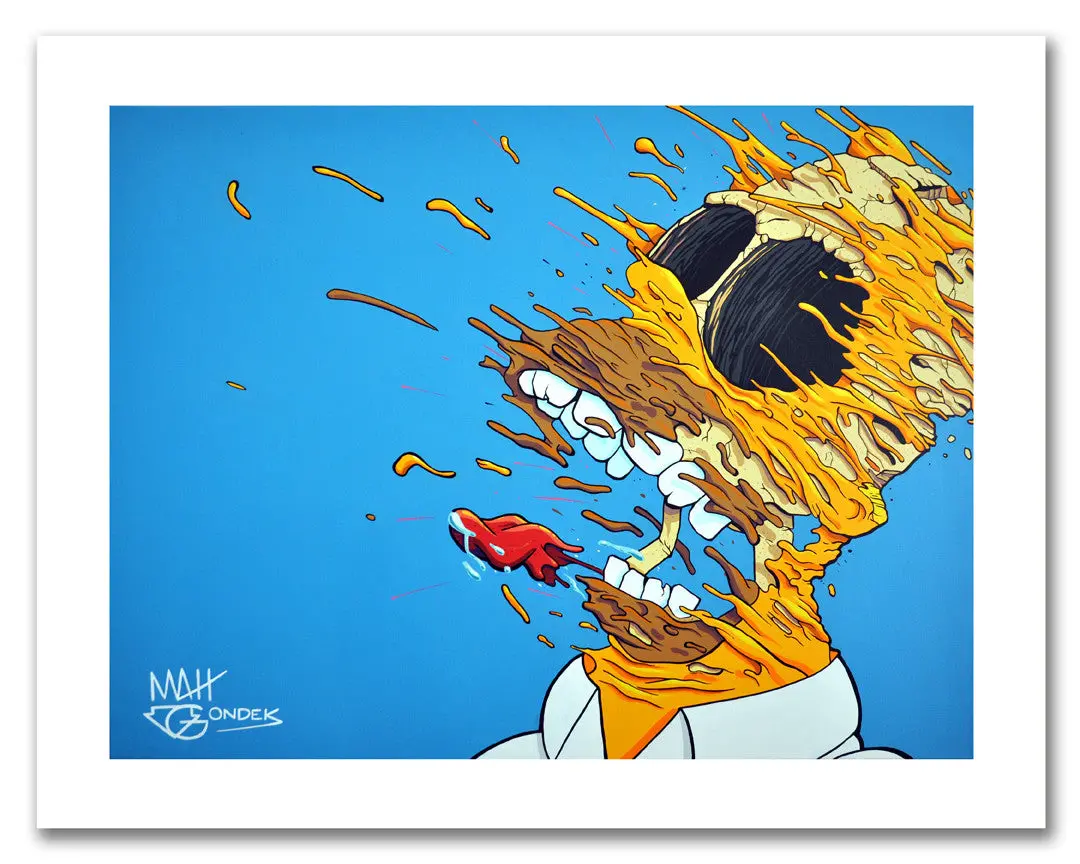 Matt Gondek - Hand Embellished "Deconstructed Homer" Giclee' Print 1