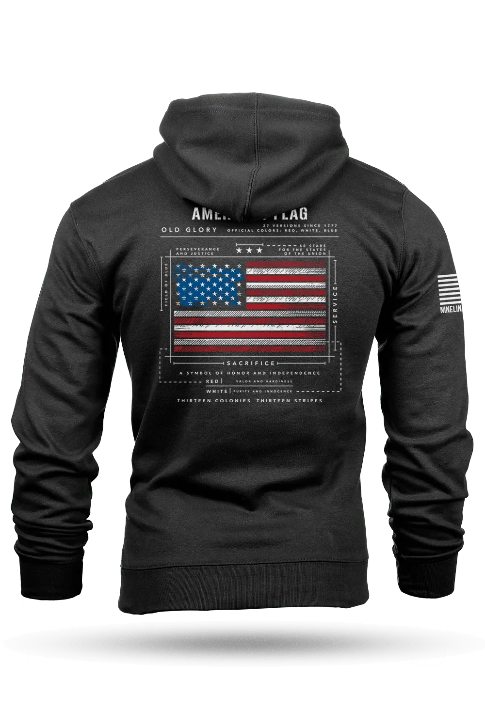 American Flag Schematic - Hoodie 1