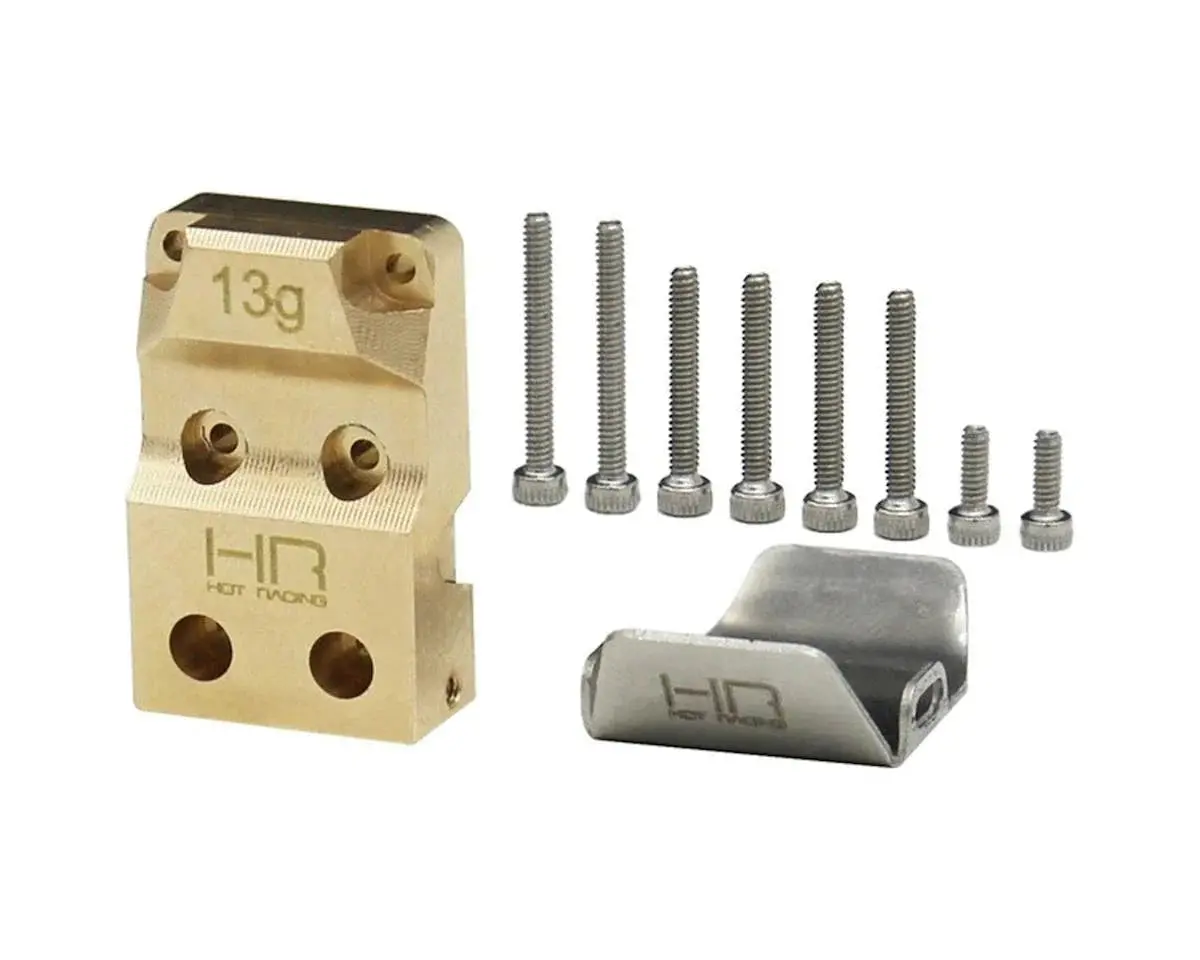 Sxtf12cp Brass Diff Cover W/ Ss Skid Plate Scx24 1