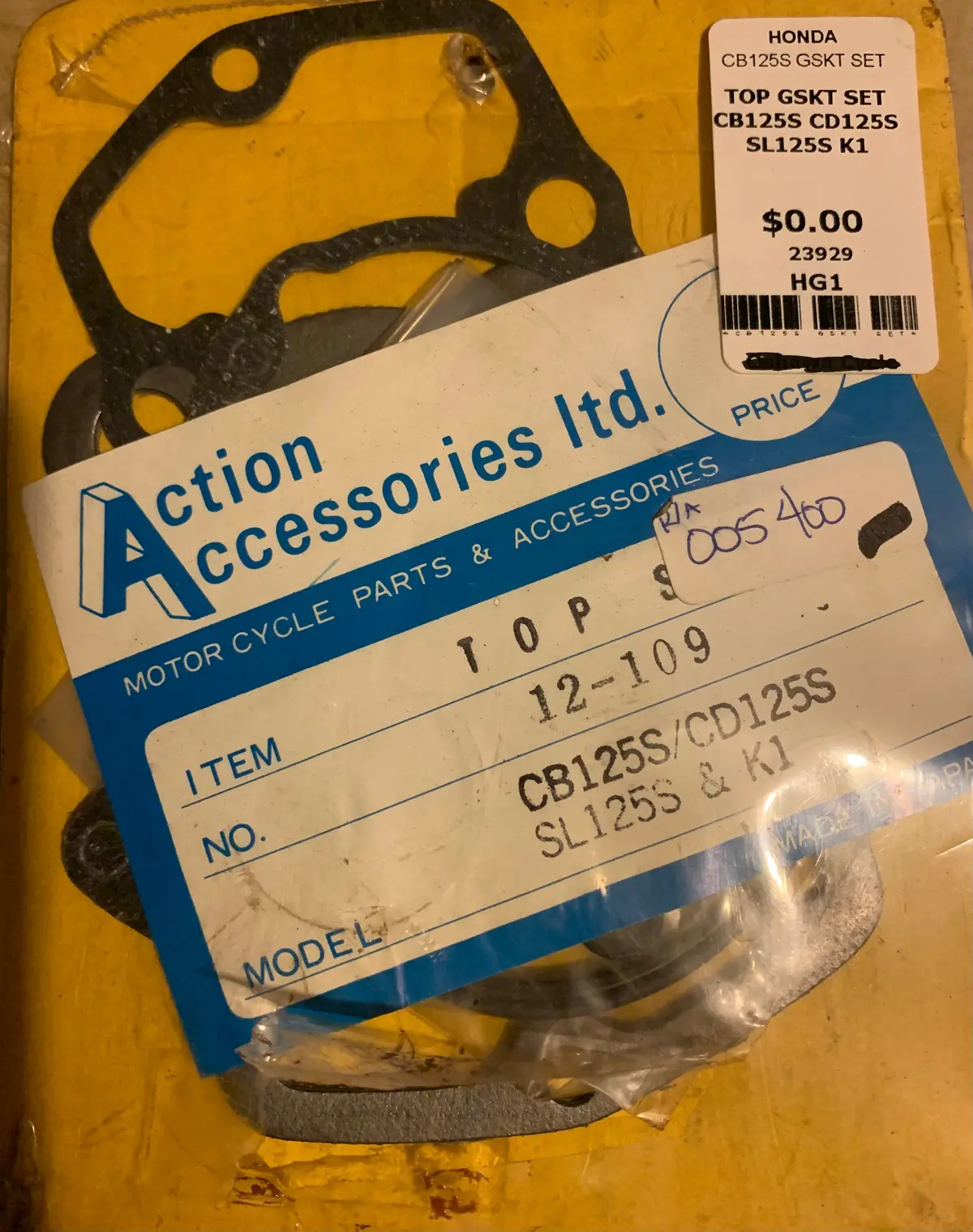 Cb125 Cd125 Sl125 Top Gasket Set 1