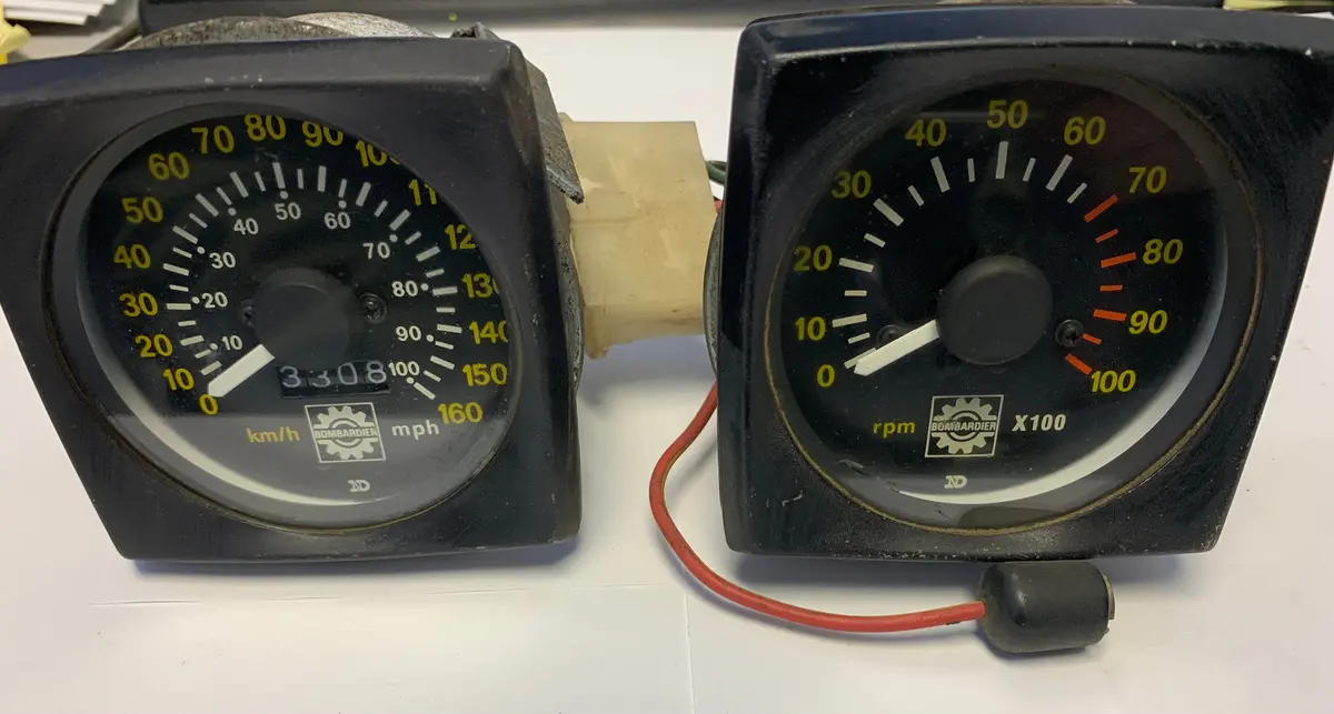 Vintage Skidoo Gauges 1