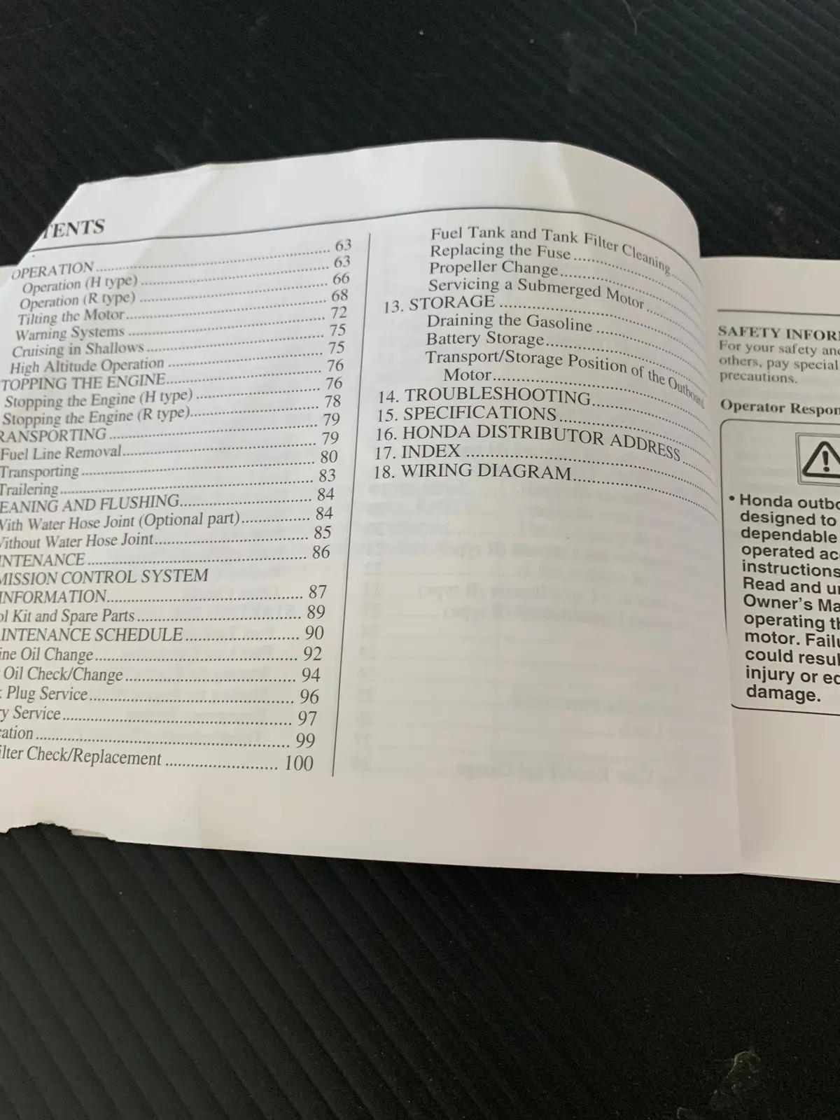 Honda Bf8d 9.9D Owners Manual 1