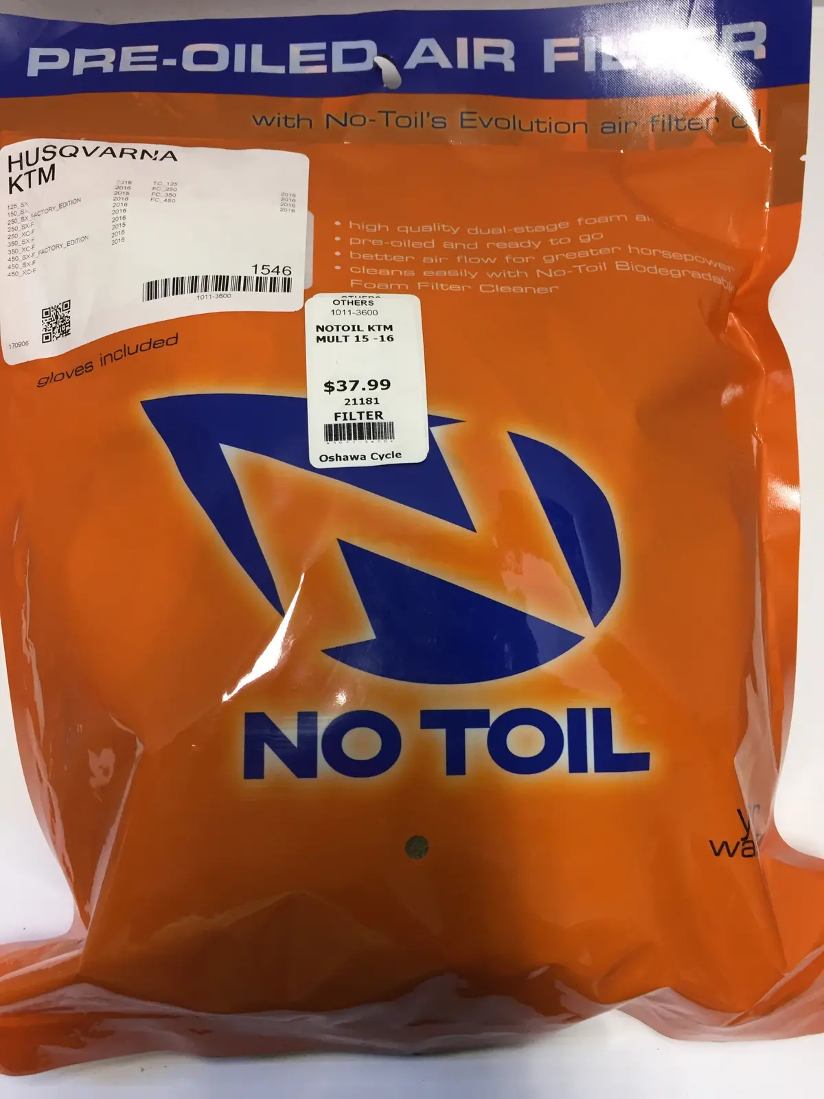No Toil Air Filter Ktm Husky 1