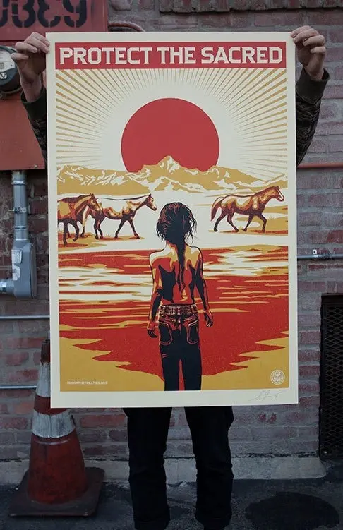 Shepard Fairey "Protect The Sacred" Obey Print 24X36 1