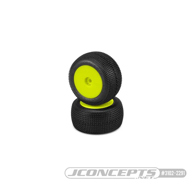3102-201091 Jconcepts Sprinter - Pink Compound - Pre-Mounted, Yellow Wheels 1