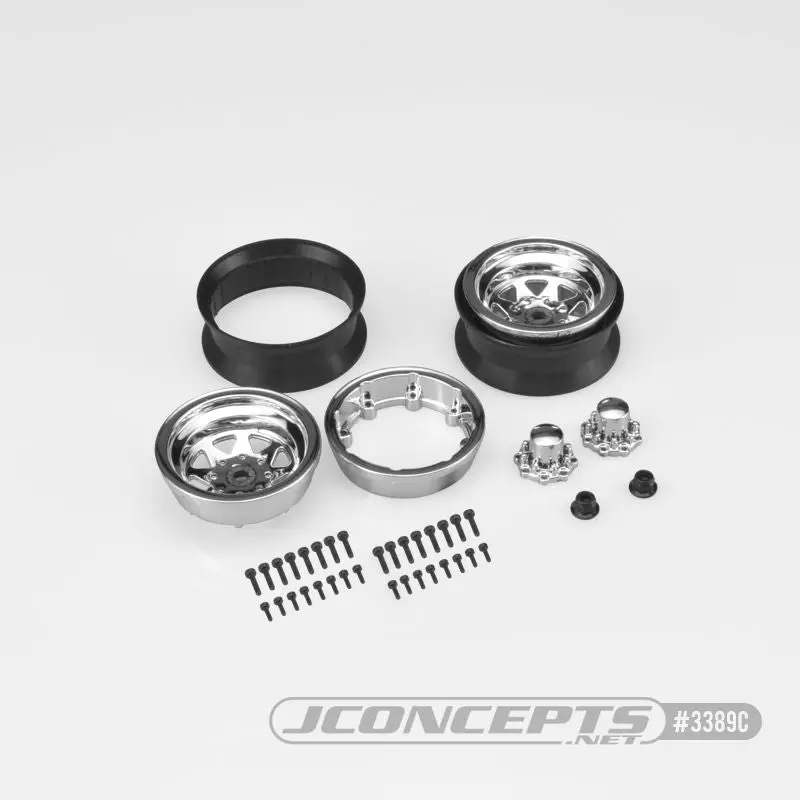 3389C Jconcepts Colt 1.9" Beadlock Wheel W/ Cap - (Chrome) - 2Pc. 1