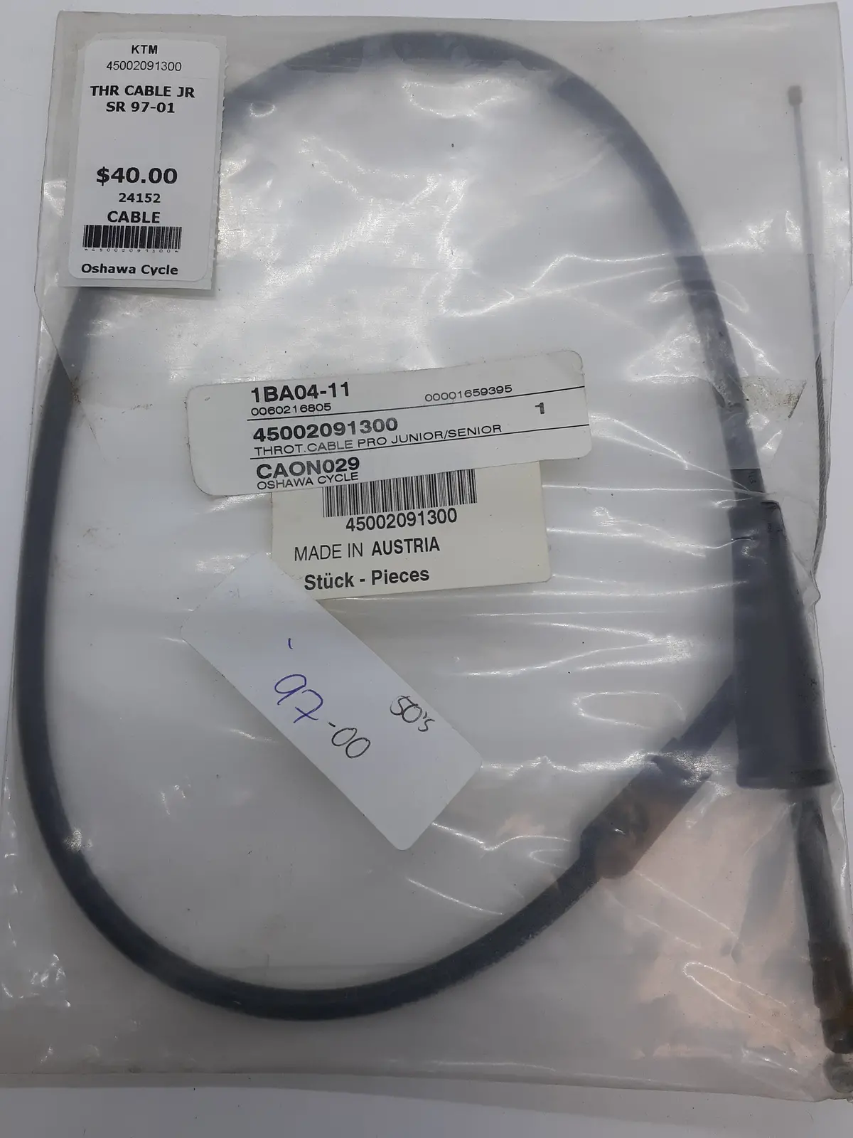 Ktm 50 Jr Sr Throttle Cable 1