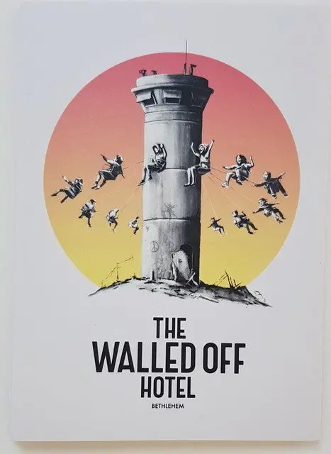Banksy Walled Off Hotel 12 Postcard Set New 1