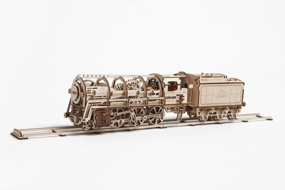 Ugears Steam Locomotive With Tender - 443 Pieces 1