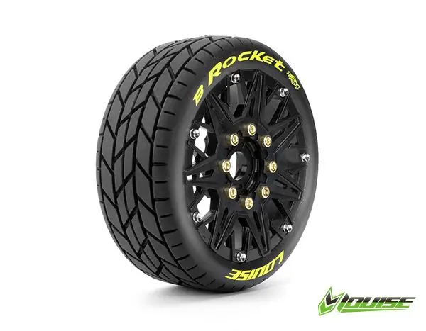 Loult3362sb Louise R/C B-Rocket 1/8 Buggy On Spoke / Black Wheels (2) 1