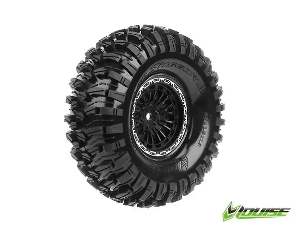 Loult3370vb Louise R/C Cr-Sixgear 1.9" 12Mm Hex On Black Wheels (2) 1