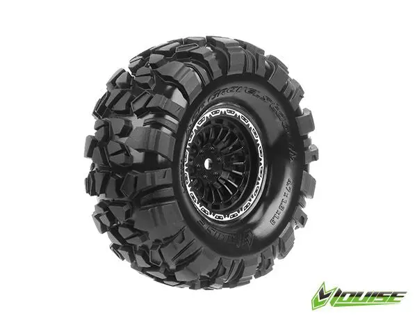 Loult3371vb Louise R/C Cr-Gravelstage 1.9" 12Mm Hex On Black Wheels (2) 1