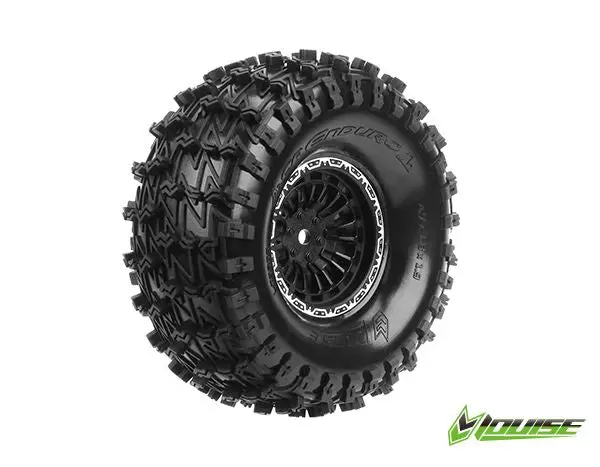 Loult3383vb Louise R/C Cr-Enduro 1.9" 12Mm Hex On Black Wheels (2) 1