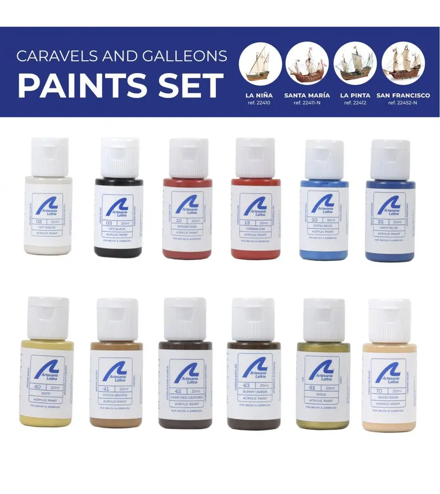 Art277pack8 Carvel And Galions Set (12 Bottles) 22410,22411,22412,22451/2 1