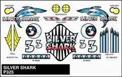 Silver Shark Stick-On Decal 1