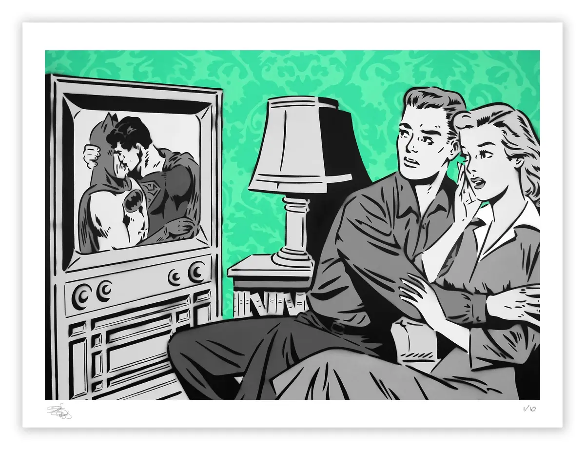 Rich Simmons "The Evening News" Mint Variant Fine Art Print 1