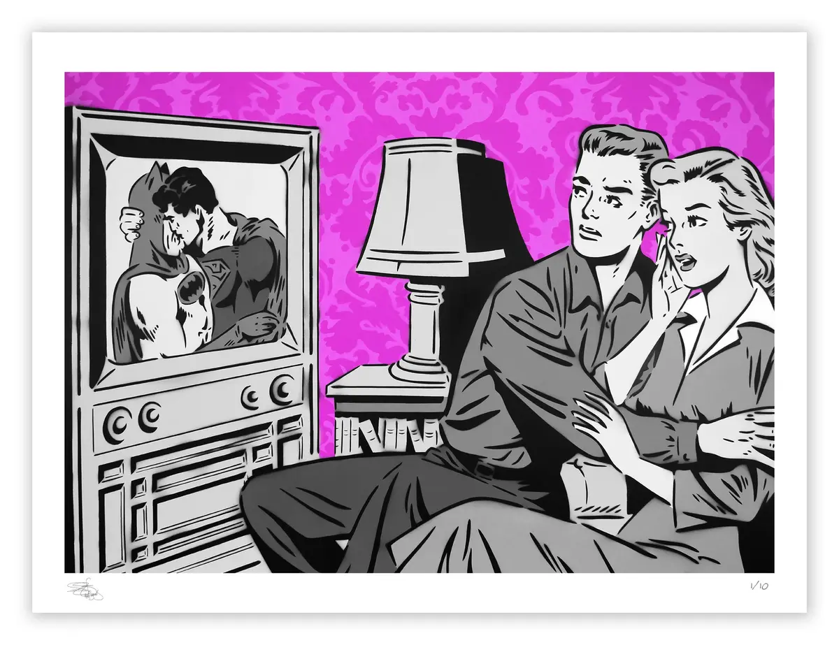 Rich Simmons "The Evening News" Purple Variant Fine Art Print 1