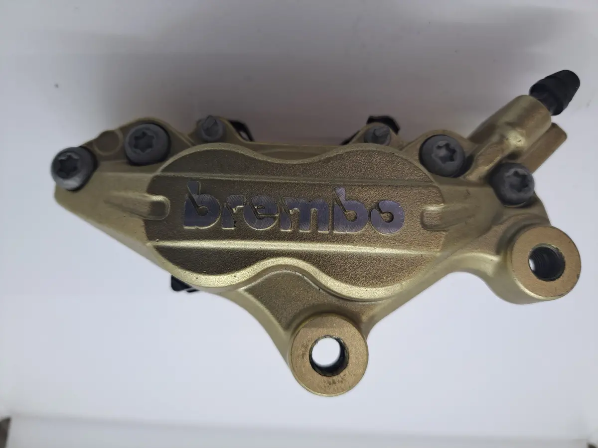 Left Gold Brembo Brake Caliper 1