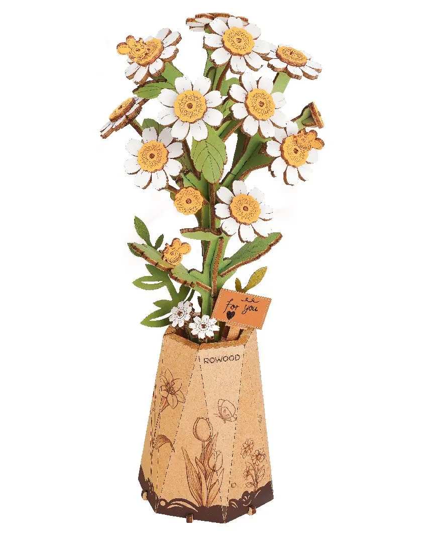 Roetw061 Rowood Diy Chamomile 3D Wooden Puzzle 1