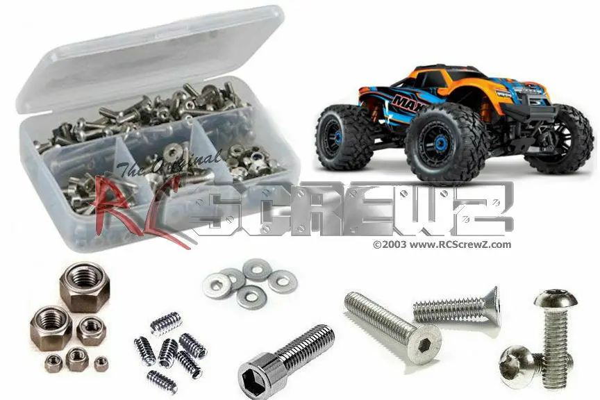 Rctra089 Traxxas Maxx 1/10Th (#89076-4) Stainless Steel Screw Kit 1