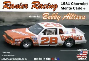 Sjmrrmc1981c  1/24 Ranier Racing 1981 Monte Carlo Driven By Bobby Allison Plastic Model Car Kit 1