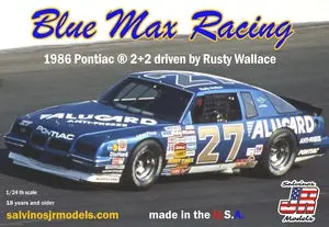 Sjmbmgp1986b 1/24 Blue Max Racing 1986 2+2 Driven By Rusty Wallace Plastic Model Car Kit 1