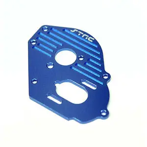 Sptst9490b  Aluminum Heat-Sink Finned Motor Plate, Blue, For Traxxas Drag Slash 1