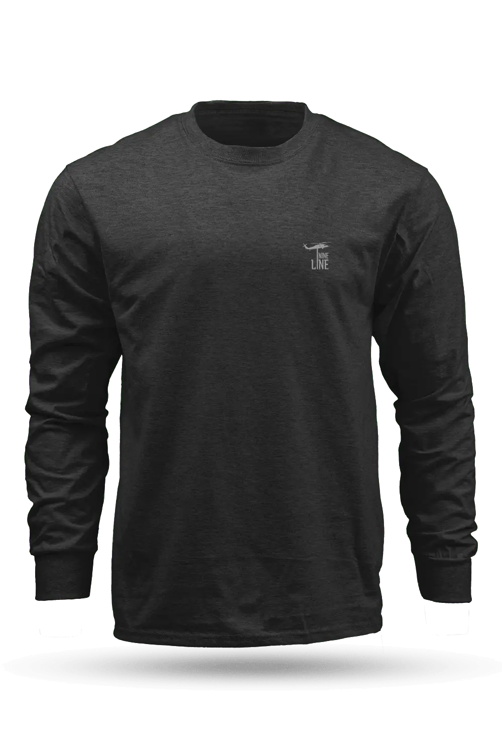 Small Dropline Logo - Heathered Long Sleeve 1