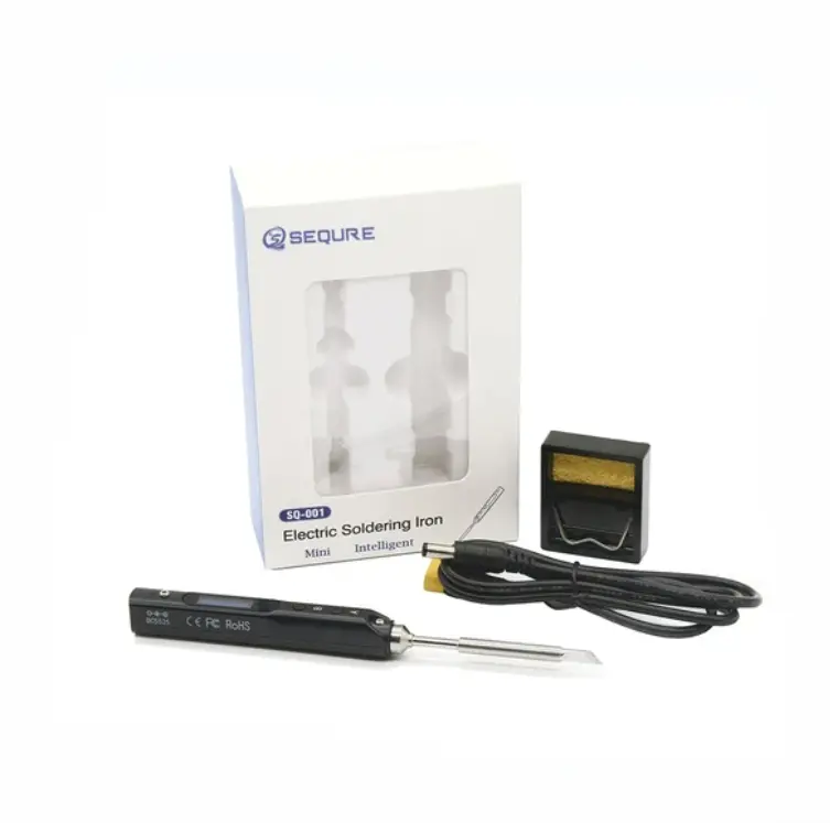 65W Digital Oled Programmable Portable | Sequre Sq-001 Mini Soldering Iron Black 1