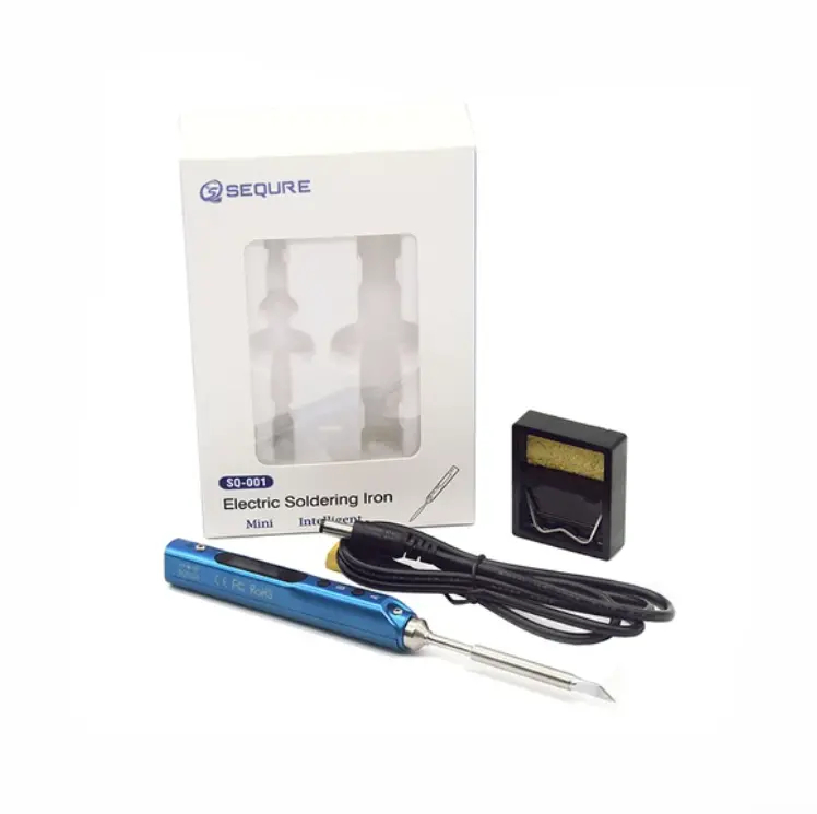 65W Digital Oled Programmable Portable | Sequre Sq-001 Mini Soldering Iron Blue 1