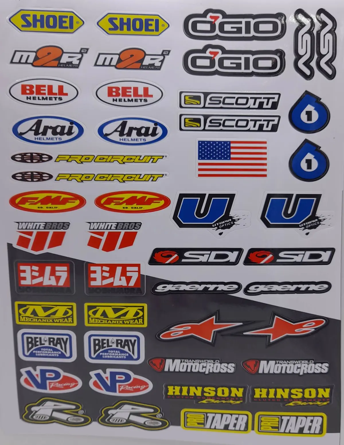 Sss-3 Sponsors Decals Sticker Sheet 1/10 1