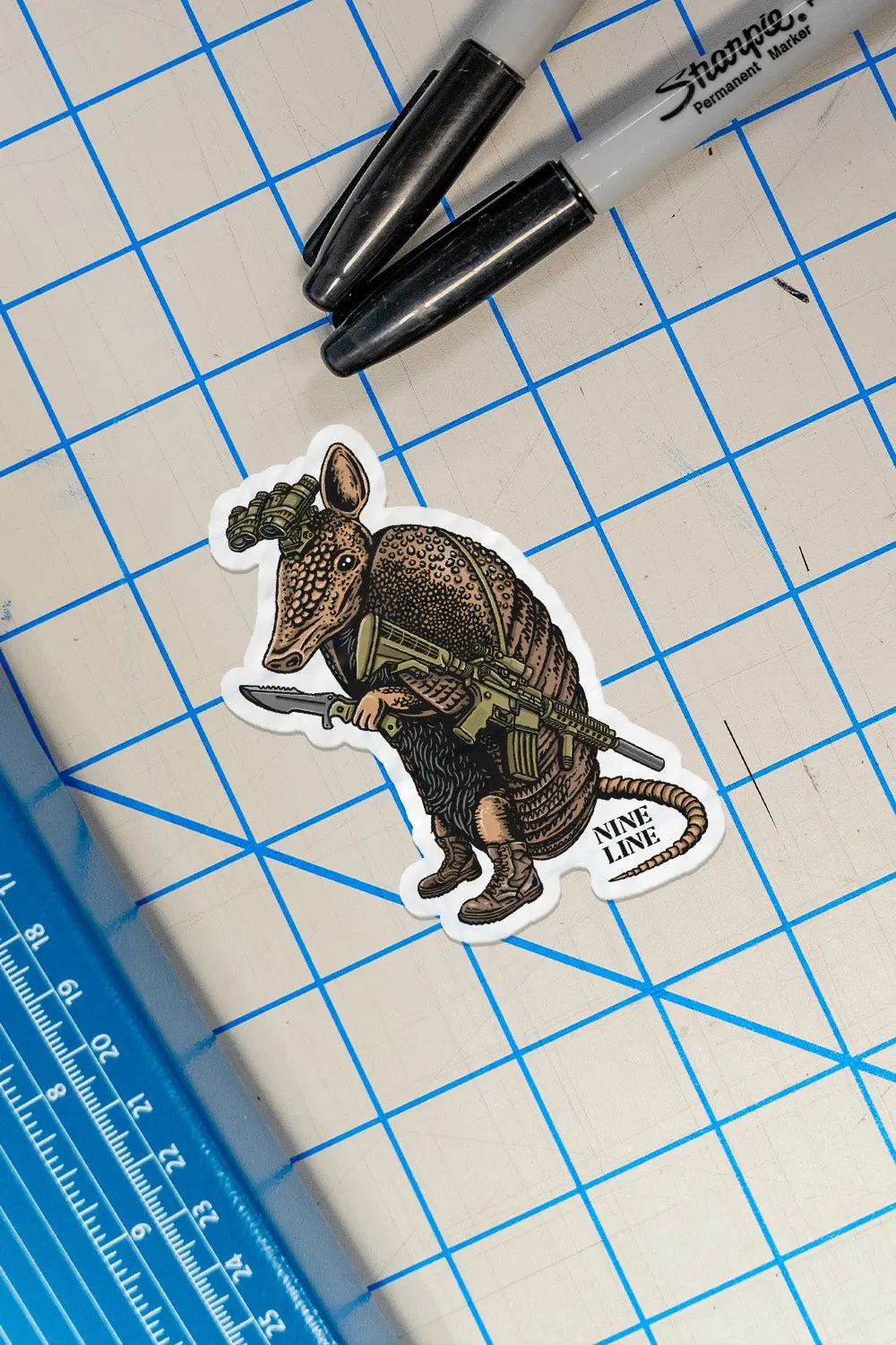 "Armed"Adillo - Sticker 1