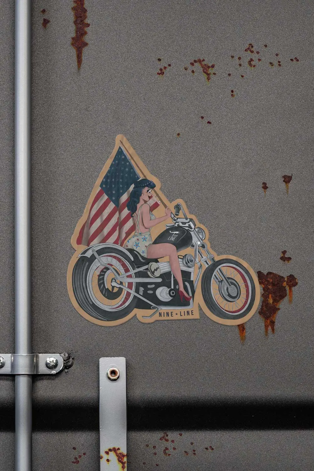 Pin Up Motorcycle - Sticker 1