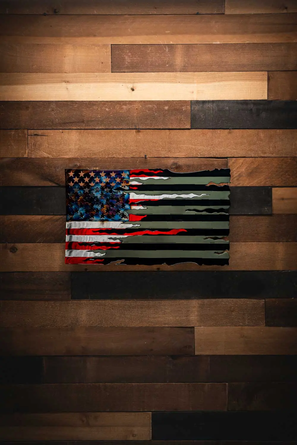 Subdued Transformation Flag - Molten Metal Wall Art 1