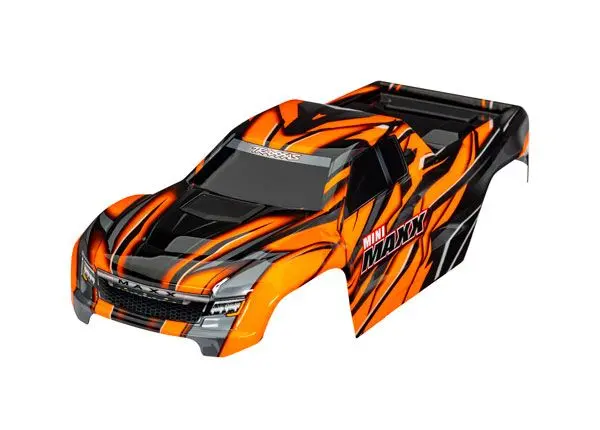 10711-Orng Traxxas Body, Mini Maxx, Orange (Painted, Decals Applied) 1