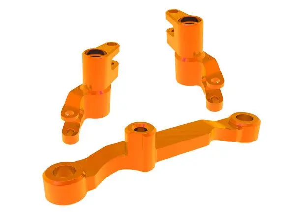10743-Orng Traxxas Steering Bellcranks, Draglink (Orange Aluminum) 1