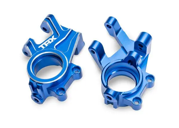 10936-Blue Traxxas Steering Blocks, 6061-T6 Aluminum (Blue) 1